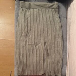 Abercrombie & Fitch light green Ribbed Pencil Skirt